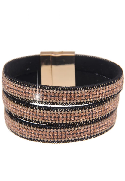 Leslii Last Chance Armband Statement Strass - 08/braun Saisonale Angebote