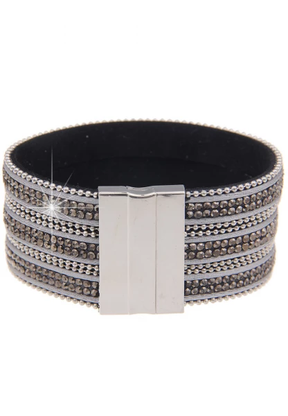 Leslii Last Chance Armband Statement Strass - 13/grau Räumungsverkauf
