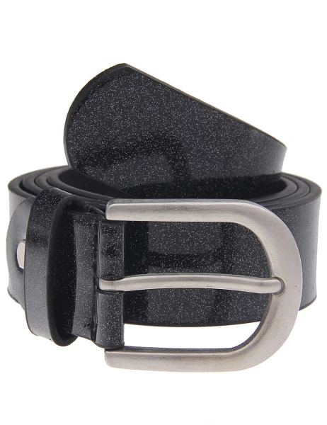 -50% SALE Leslii Gürtel Glitzer Schimmer Schwarz | Damen-Gürtel Mode-Accessoire | Breite 3,2cm Wochenangebot