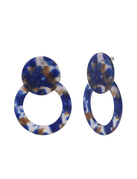 -50% SALE Leslii Ohrringe Ohrhänger Meeresbrise in Blau Braun Günstig kaufen