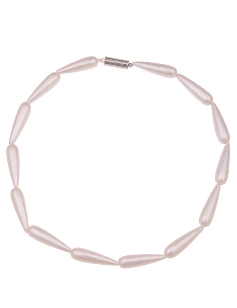 -50% SALE Leslii Premium Quality Kurze Halskette Perlen Tropfen in Weiß Flash Sale