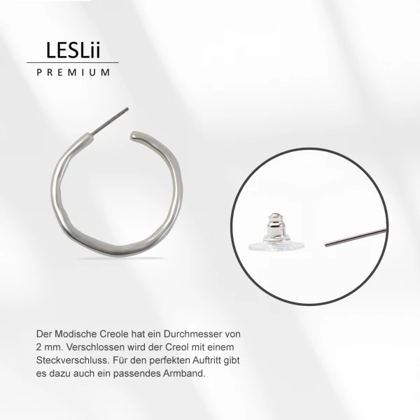 Leslii Ohrring - 01/silber Valentinstagsangebot