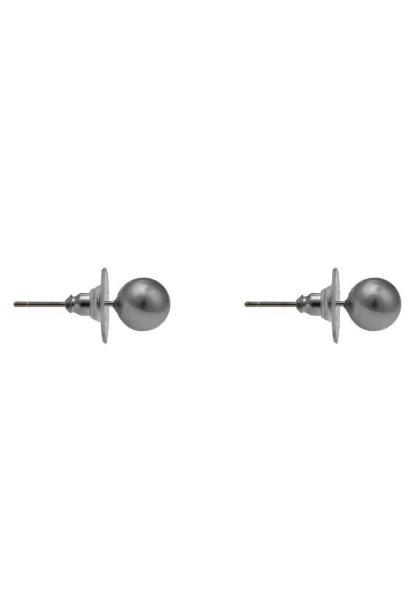 Leslii Ohrringe Ohrstecker Perlen Classic in Grau VIP-Rabatte