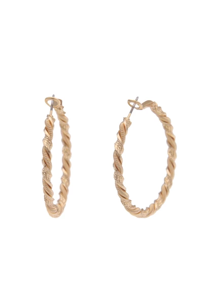 Leslii Ohrringe Creolen Muster Swirl in Gold Im Verkauf