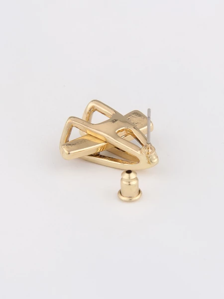 Leslii Damen-Ohrringe Yvonne Statement Glitzer goldene Ohrstecker Modeschmuck-Ohrringe Gold Bis zu 65% Rabatt