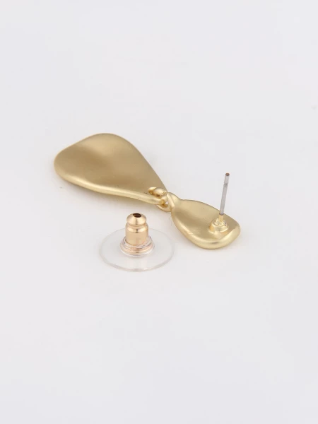 Leslii Ohrstecker doppelter Tropfen Ohrringe Gold Matt Bis zu 55% Rabatt