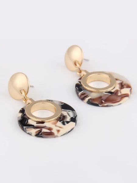 Leslii Ohrhänger gemustert in Gold Discount Store für neue Produkte