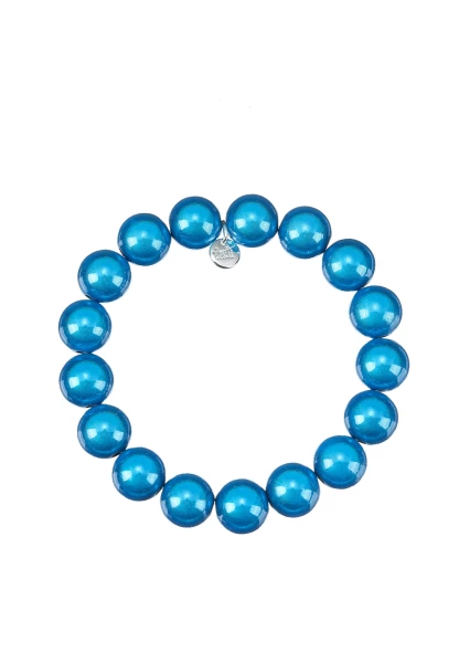Leslii Reflective Pearl Perlen-Armband Magic 3D-Effekt Ø 12mm in Blau Kostenloser Versand
