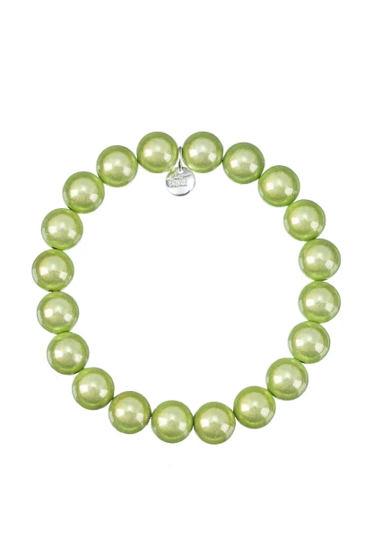 Leslii Reflective Pearl Perlen-Armband Magic 3D-Effekt Ø 10mm in Grün Limitierter Zeitrabatt