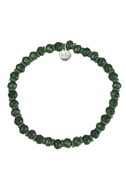 Leslii Armband Glasperlen in Khaki Grün Flash Sale