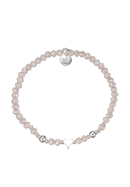 Leslii Damen-Armband Karoline Kristall Glasperlen dehnbar Rosa Sonderangebot der Fabrik