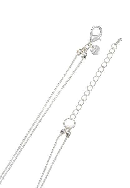 Leslii kurze Layering Kette Pearls Silber Rabatte dieses Monats