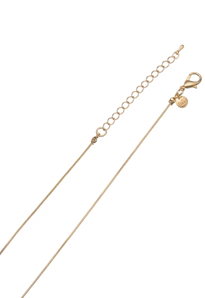 Leslii Lange Halskette Naturstein Tropfen Blau Gold Kostenloser Versand