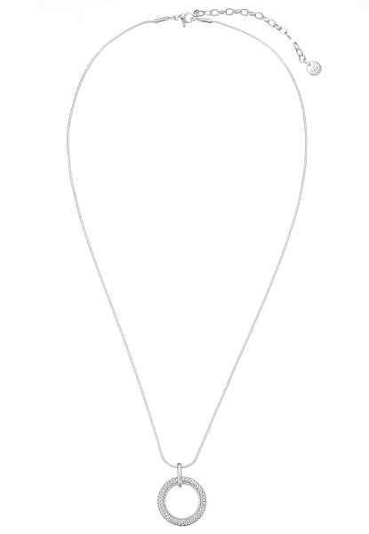 Leslii kurze Schlangenkette Strasskreis | Silber Sonderangebot