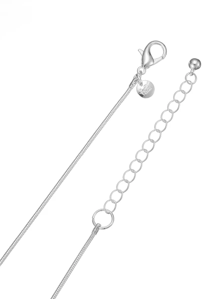 Leslii lange Schlangenkette Heart Stone | Silber Günstig kaufen