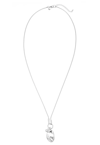 Leslii lange Schlangenkette Scheibenanhänger | Silber Großer Ausverkauf
