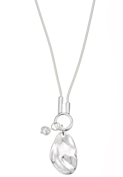 Leslii lange Schlangenkette Scheibenanhänger | Silber Großer Ausverkauf