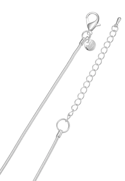 Leslii lange Schlangenkette Scheibenanhänger | Silber Großer Ausverkauf