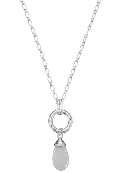 Leslii lange Halskette Stone Silber Osterangebot