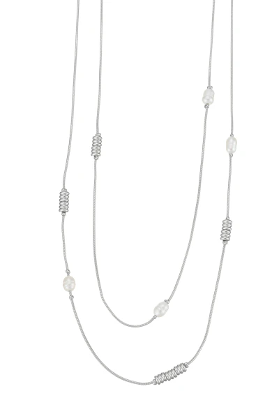 Leslii Kurze Kette Layering Perlen Silber Jubiläumsangebot
