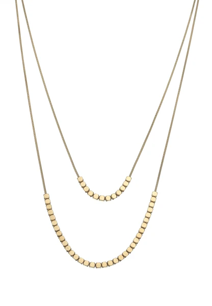 Leslii Kurze Kette Layering Würfel Gold Lagerräumung