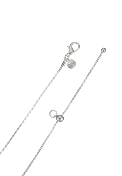 Leslii Lange Kette Oval Glasstein Silber Zeitlich begrenztes Angebot