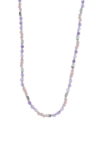 Leslii Kurze Kette Natursteine Stainless Steel Lila Saisonale Angebote