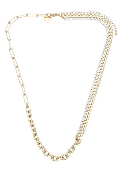 Leslii Kurze Halskette Glitzer Panzer-Kette Gold Super Sparpreis