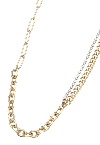 Leslii Kurze Halskette Glitzer Panzer-Kette Gold Super Sparpreis