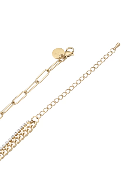 Leslii Kurze Halskette Glitzer Panzer-Kette Gold Super Sparpreis