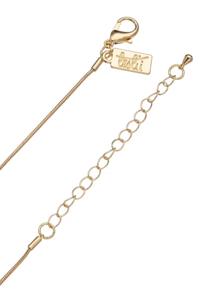 Leslii kurze Halskette Süßwasserperlen Metall-Elemente Gold Wochenangebot