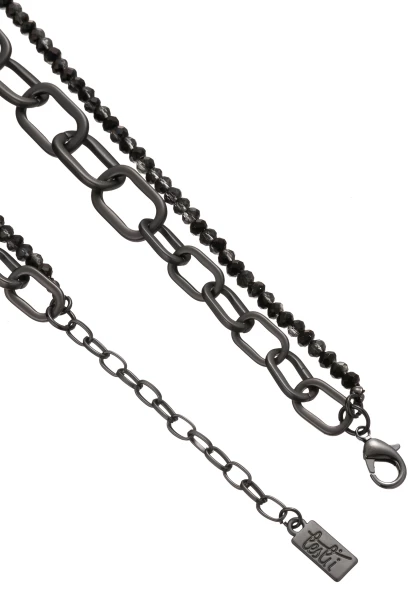 Leslii Layering Glieder-Kette Glasperlen Schwarz Neueste Stile