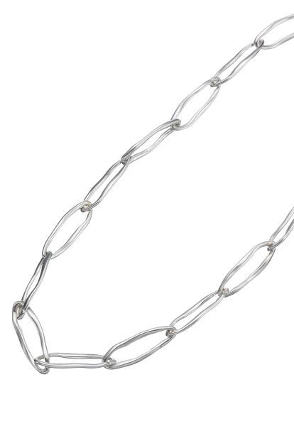 Leslii Kurze Halskette Oval Glieder Collier Silber Nur für heute