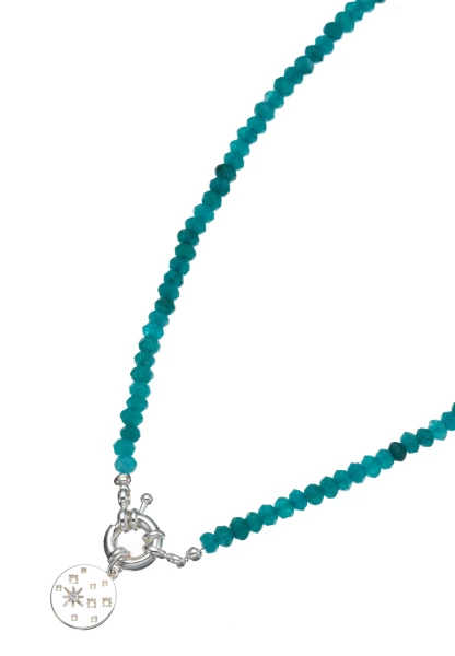Leslii Kurze Halskette Kristall-Kette Türkis Sonderangebot der Fabrik