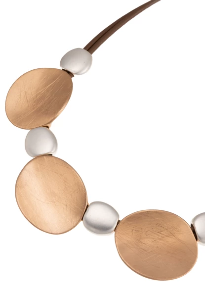 Leslii Kurze Halskette Bicolor Scheiben Braun Discount Store für neue Produkte