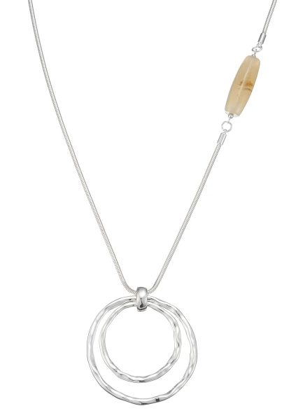Leslii Lange Kette Nature Silber Clearance-Verkauf