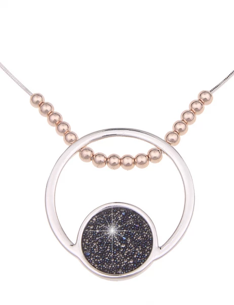 -50% SALE Leslii Kurze Halskette Bicolor Mix in Silber Rosé Blitzangebot