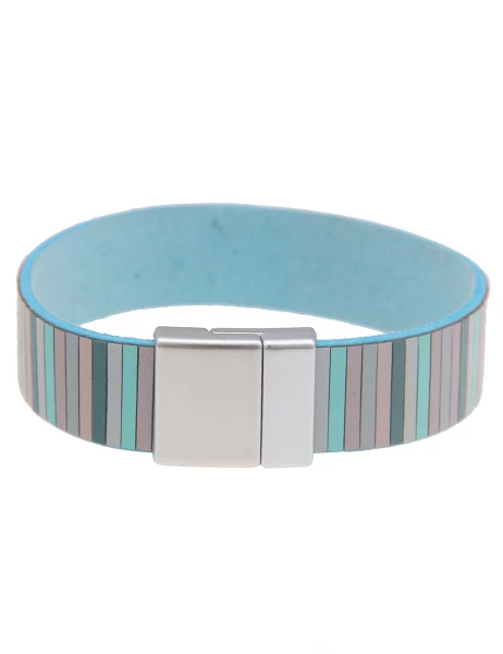 - 50% Sale Leslii Armband Statement Streifen-Muster in Grün Mint Kauf eins, bekomm eins gratis