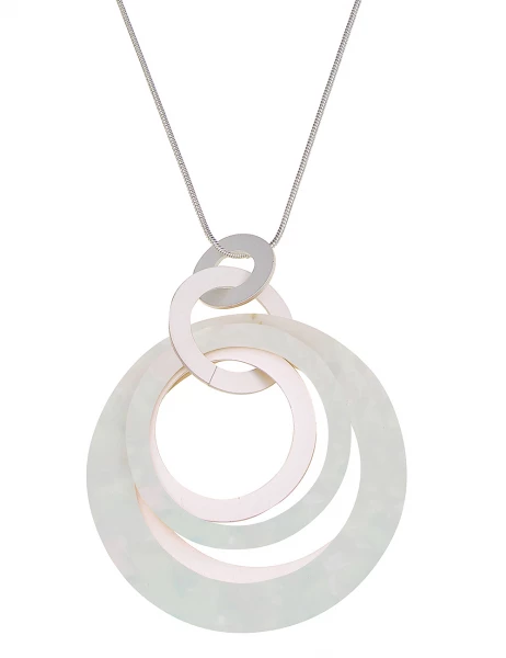 -50% SALE Leslii Lange Halskette Nicole Matt Ring in Silber Mint Sonderangebote