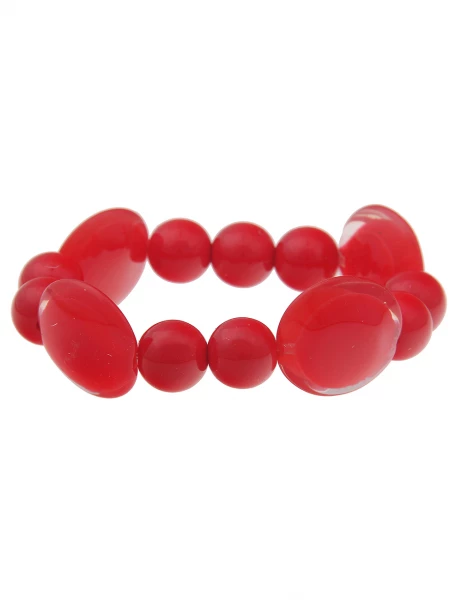 -50% SALE Leslii Armband Armreif Statement Kugeln in Rot Letzter Tag