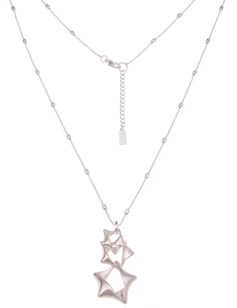 -50% SALE Leslii Lange Halskette Stern Trio in Silber Vierteljährliche Förderung