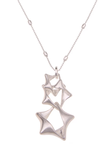 -50% SALE Leslii Lange Halskette Stern Trio in Silber Vierteljährliche Förderung