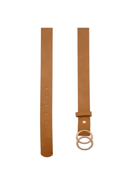 -70% SALE! Leslii Damen-Gürtel Doppel-Ring hellbrauner Gürtel Classic Braun Gold Im Verkauf