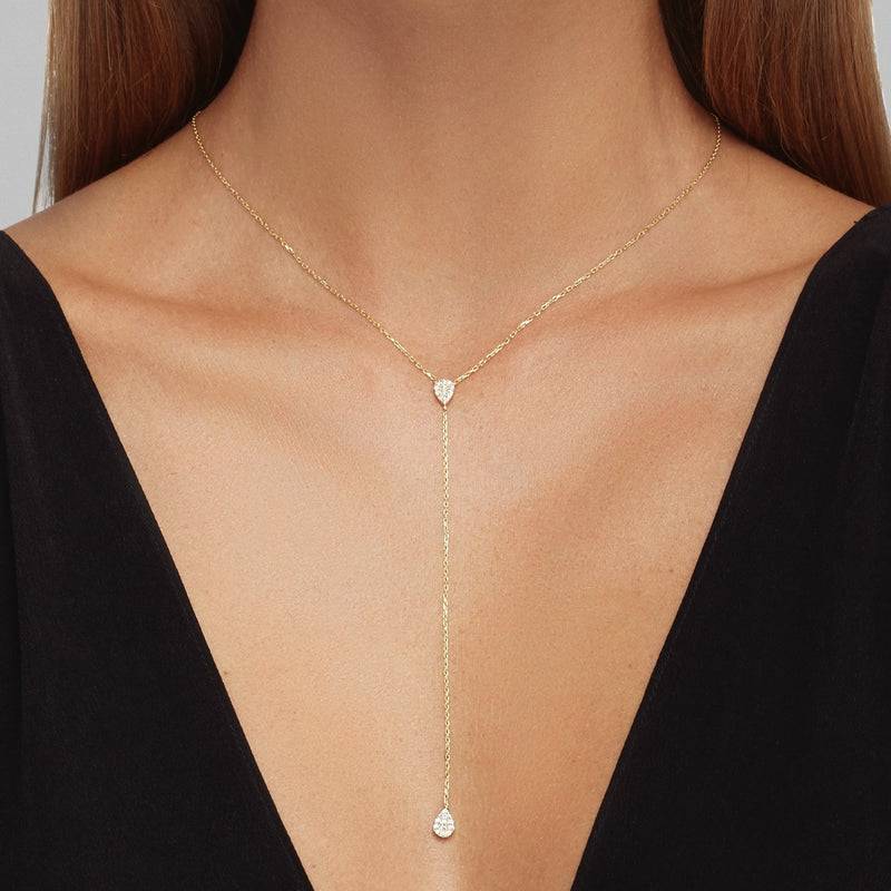 Mosuo Jewellery Teardrop Lariat Halskette - Vermeil JETZT KAUFEN