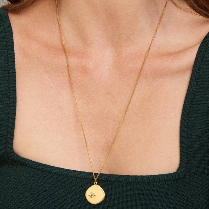 Mosuo Jewellery Geburtsstein Halskette August- Vermeil & Peridot Speichern exportieren