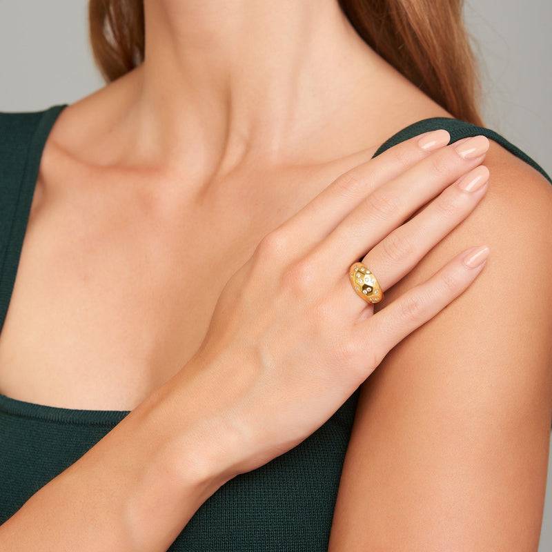 Mosuo Jewellery Sternenhimmel Topas Ring - Vermeil Rabatte dieses Monats