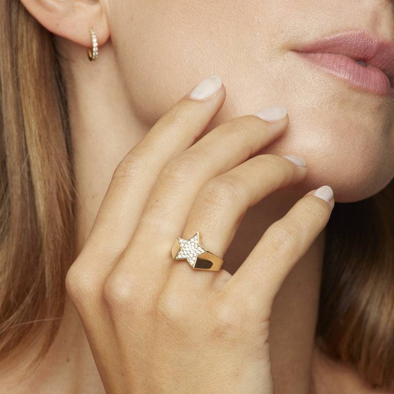 Mosuo Jewellery Diamant Stern Ring Schlussverkauf