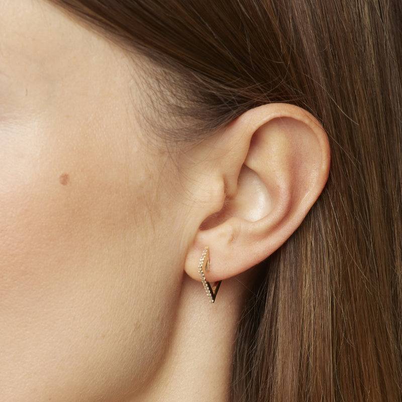 Mosuo Jewellery Eckige Diamant Creolen Exklusivangebot
