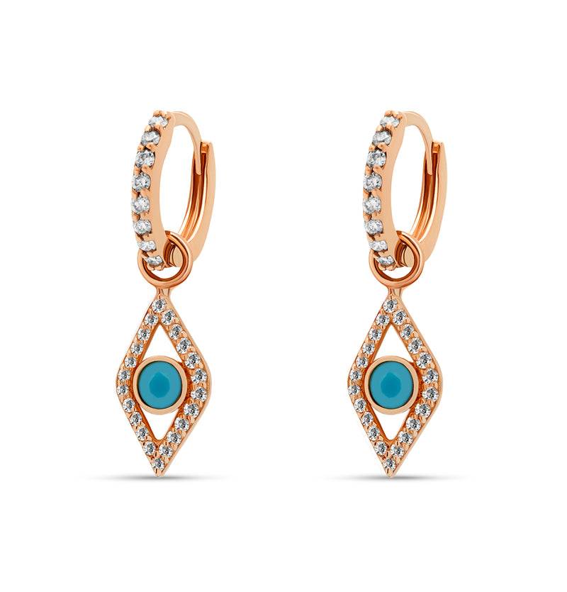 Mosuo Jewellery Mini Diamant Creole mit Nazar Auge Weihnachtsangebot