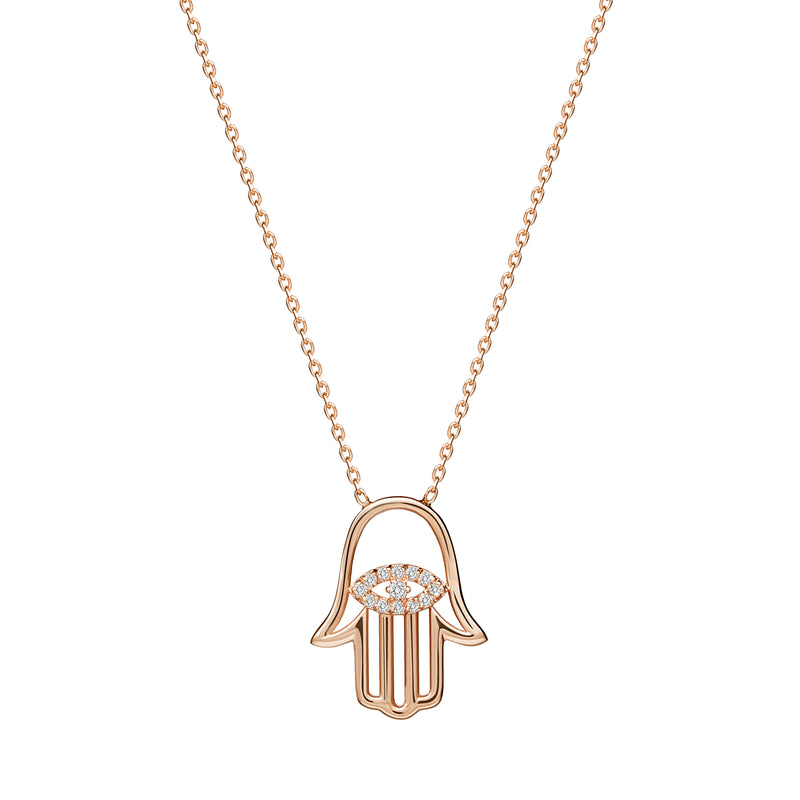 Mosuo Jewellery Hamsa Diamant Halskette Blitzangebot